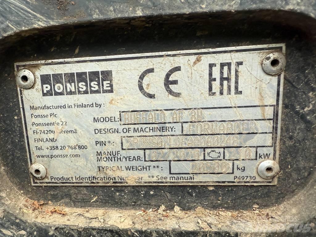 Ponsse BUFFALO AF 8W Naudoti miškovežiai (Forvarderiai)