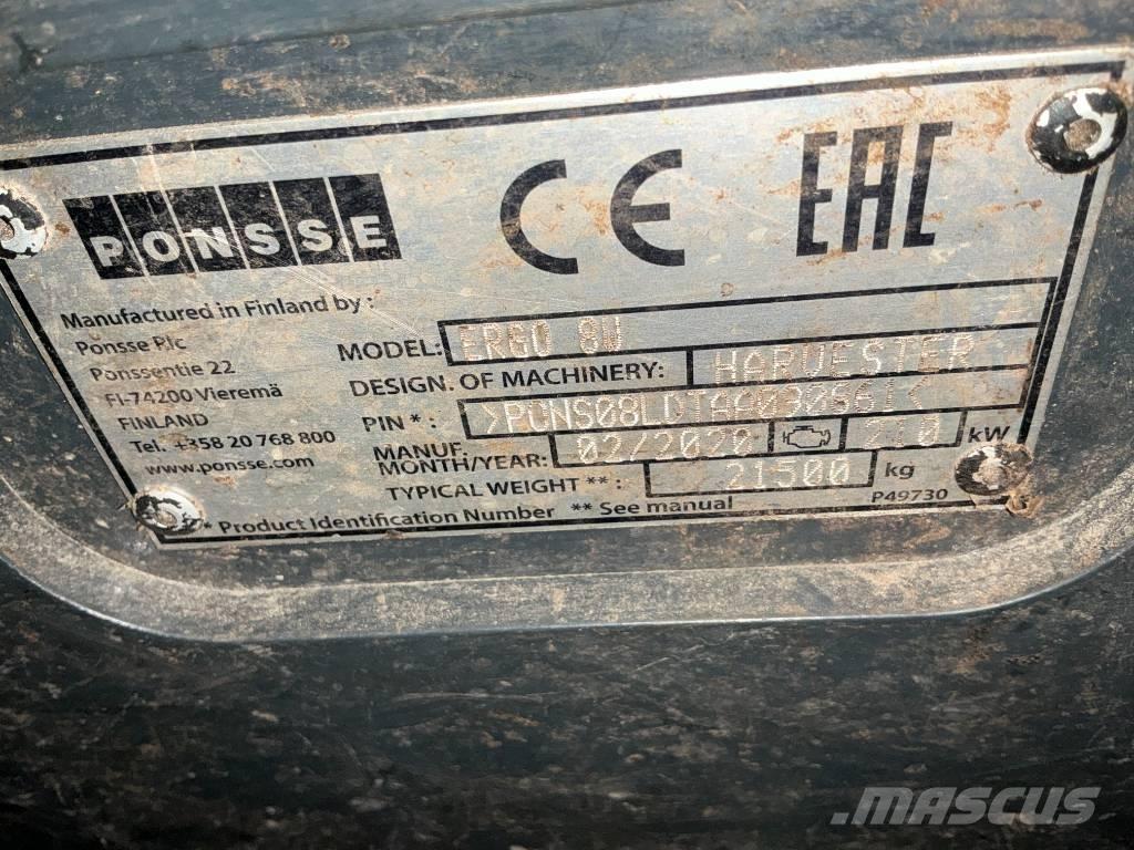 Ponsse ERGO 8W Miško technika (Harvesteriai)
