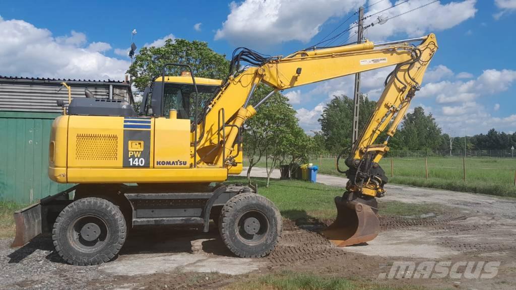 Komatsu PW 140-7 Ratiniai ekskavatoriai