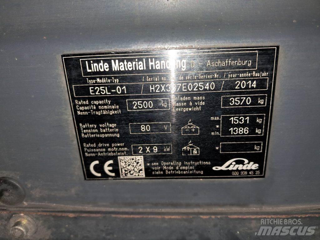 Linde E25L-01 Elektriniai šakiniai krautuvai