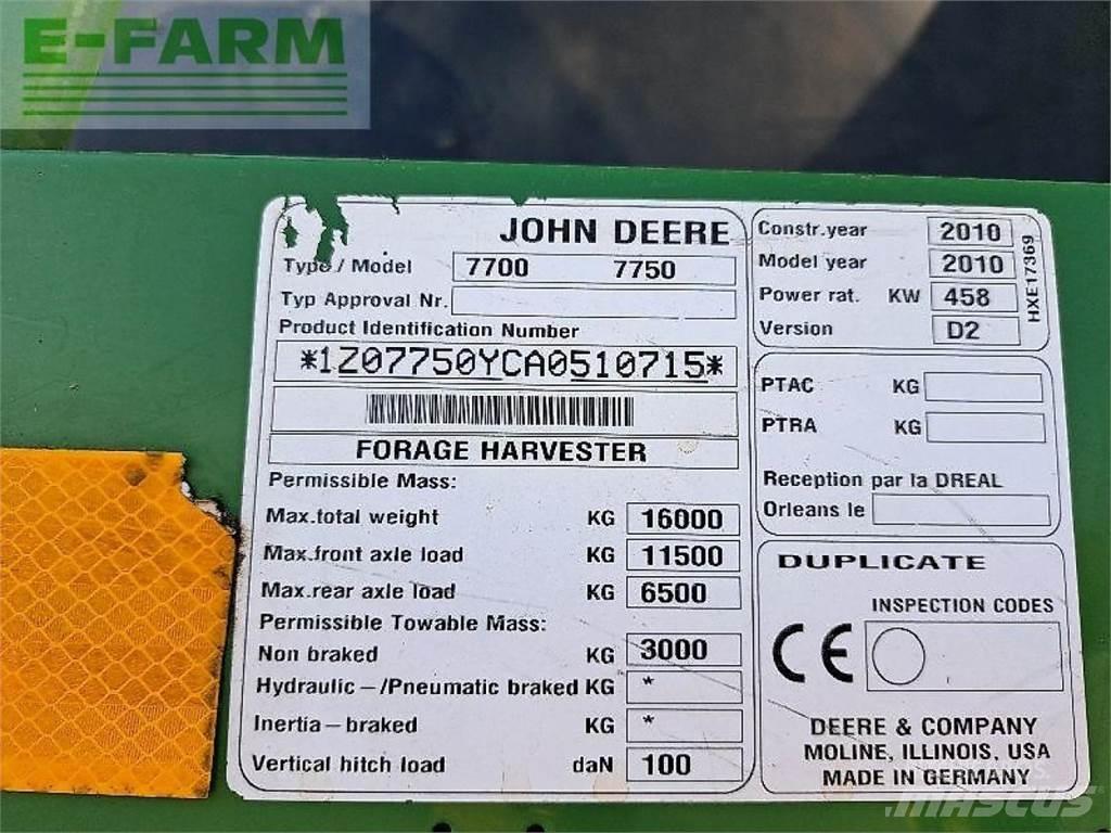 John Deere 7750 Pašarų ruošimo technika