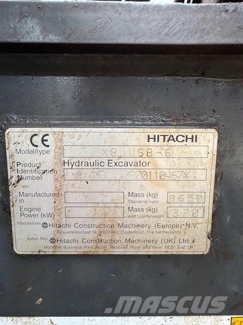 Hitachi ZX 85 USB-6 Vidutinės galios ekskavatoriai 7-12 t