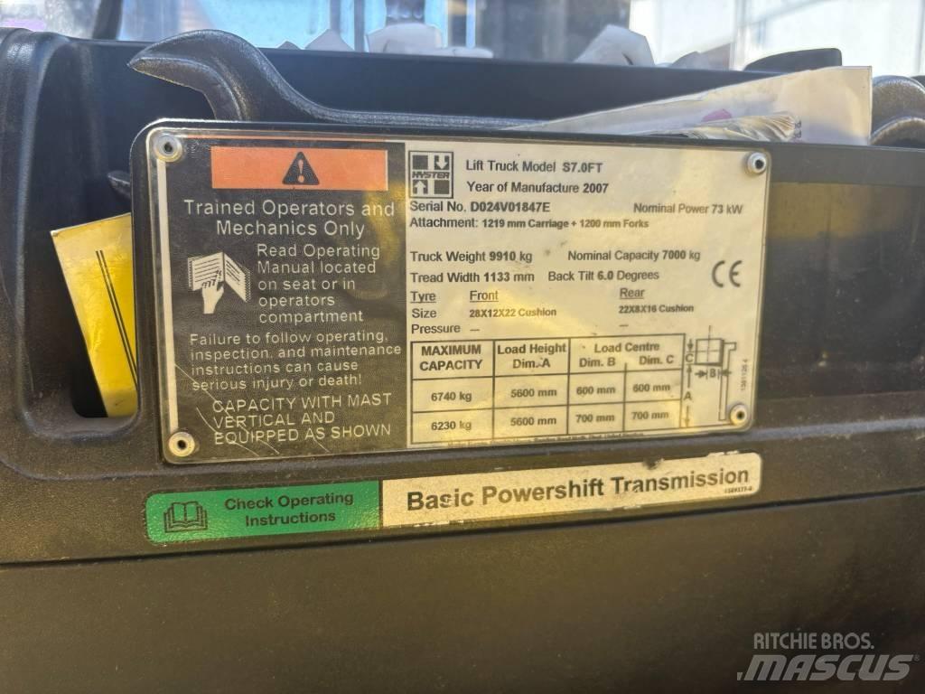 Hyster S7.0FT LPG (dujiniai) krautuvai