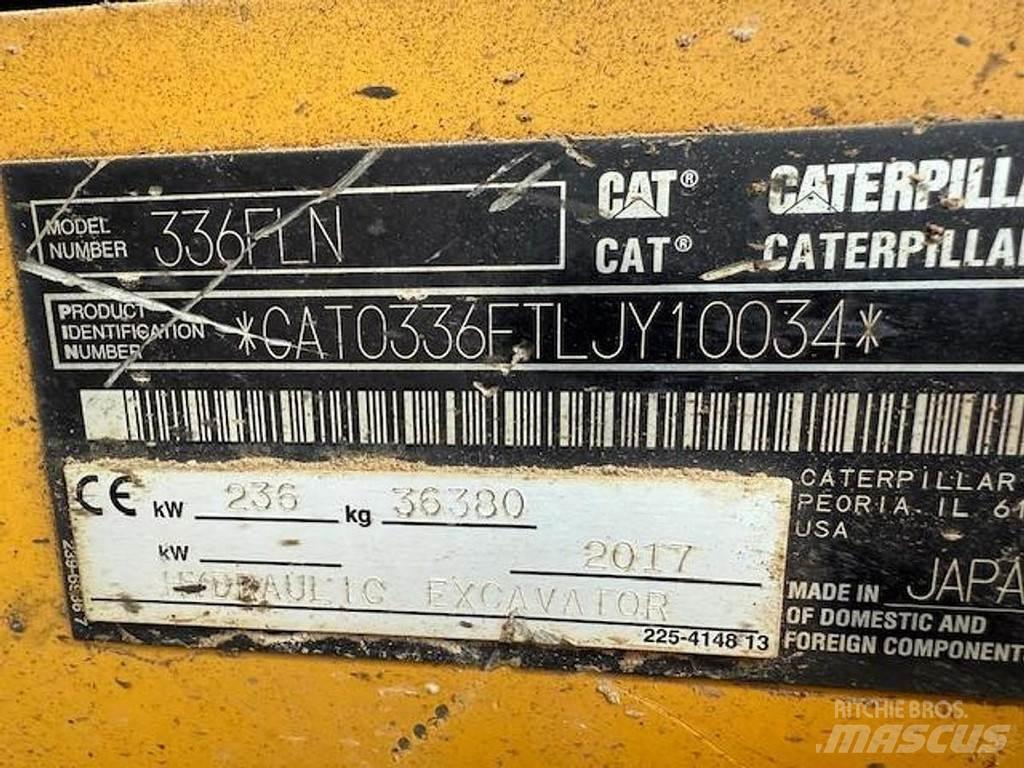 CAT 336 F LN Vikšriniai ekskavatoriai