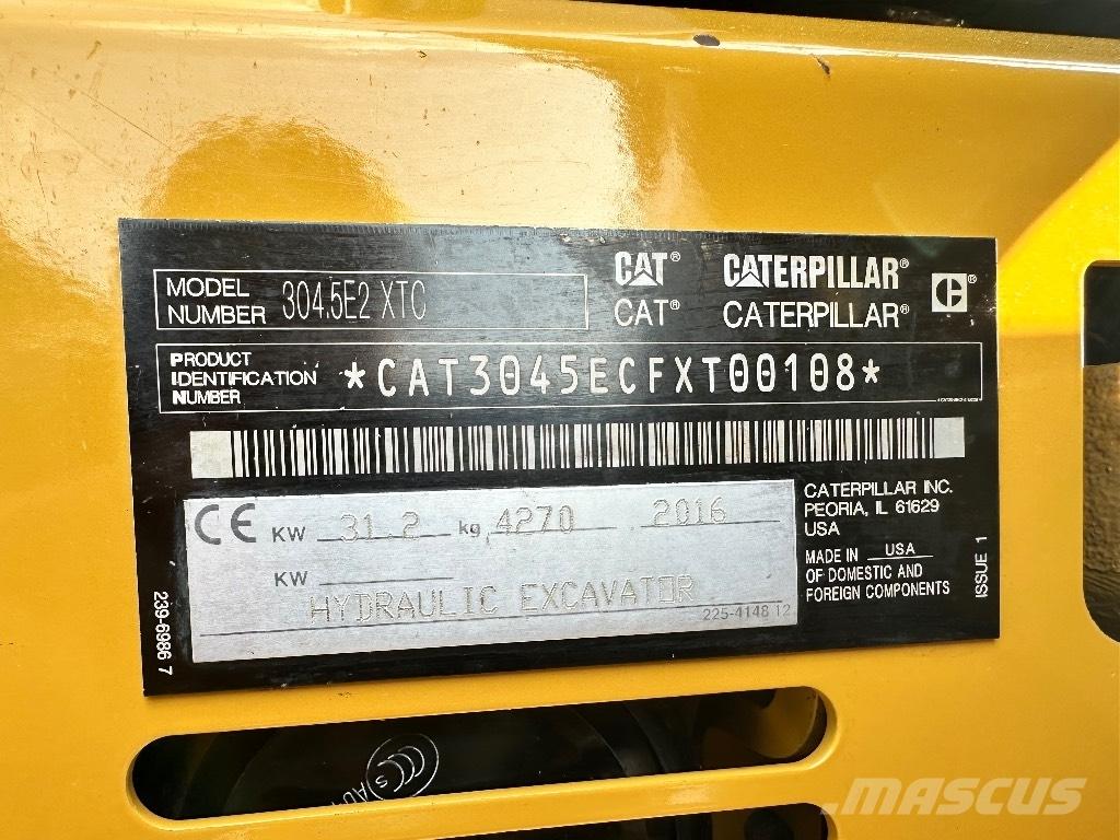 CAT 304.5 E2 XTC Mini ekskavatoriai < 7 t