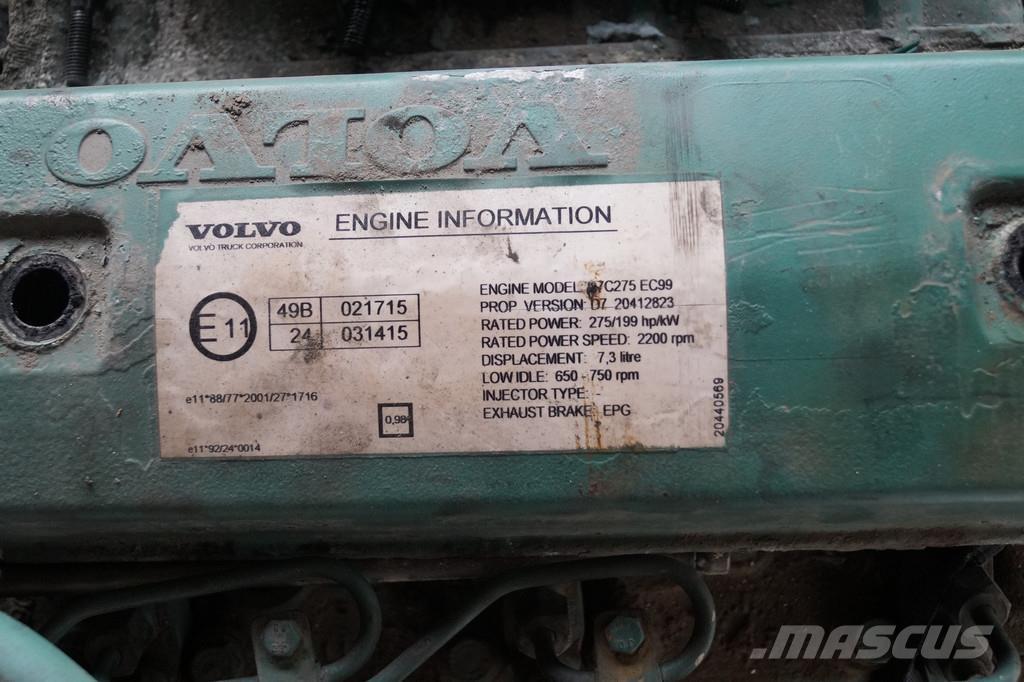 Volvo D7C 275 USED Varikliai