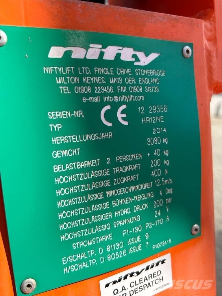 Niftylift HR 12 N E Alkūniniai keltuvai