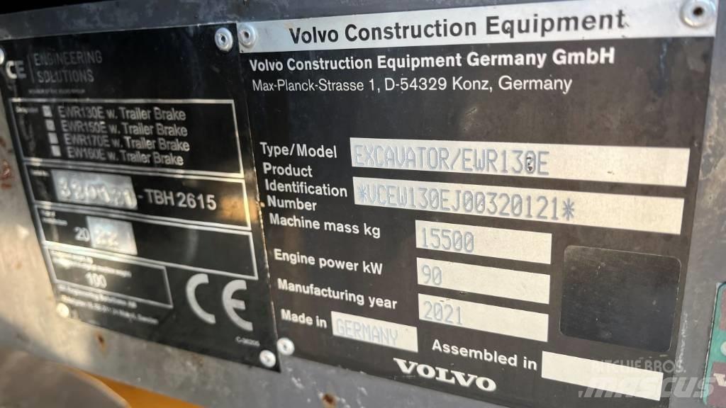 Volvo EWR130E Ratiniai ekskavatoriai