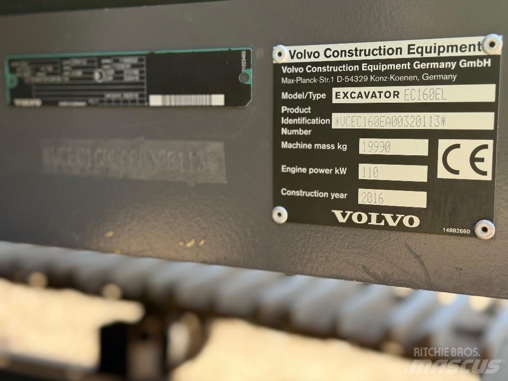 Volvo EC 160 EL Vikšriniai ekskavatoriai