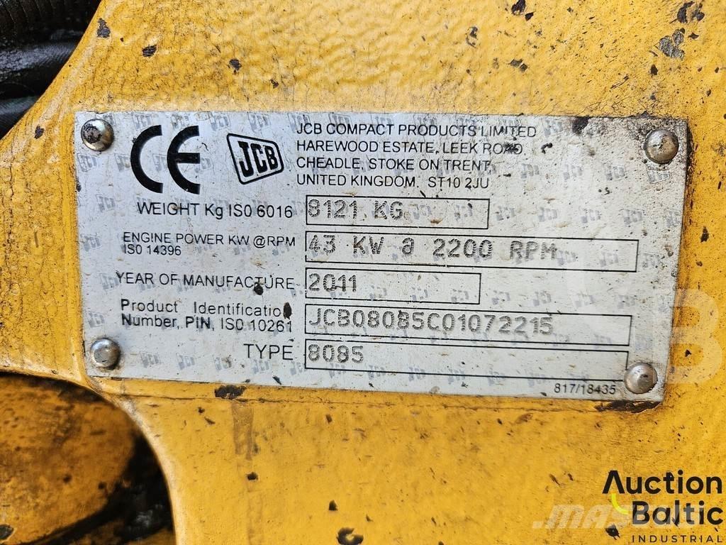 JCB 8085 Vidutinės galios ekskavatoriai 7-12 t