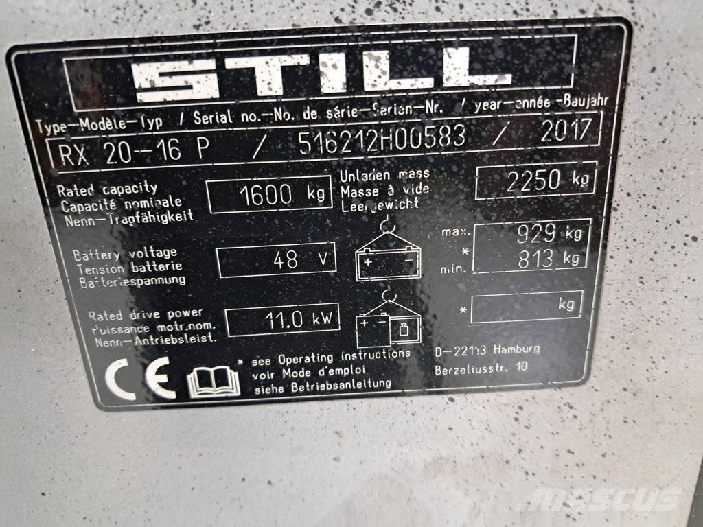 Still RX 20-16 P Elektriniai šakiniai krautuvai