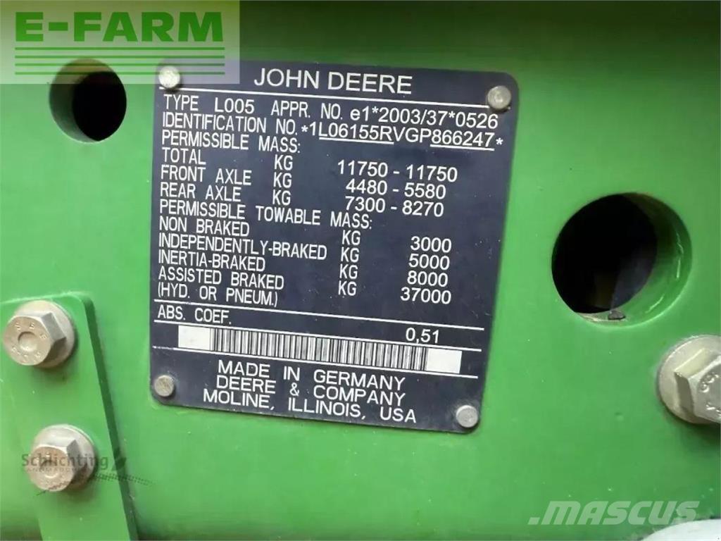 John Deere 6155r Traktoriai