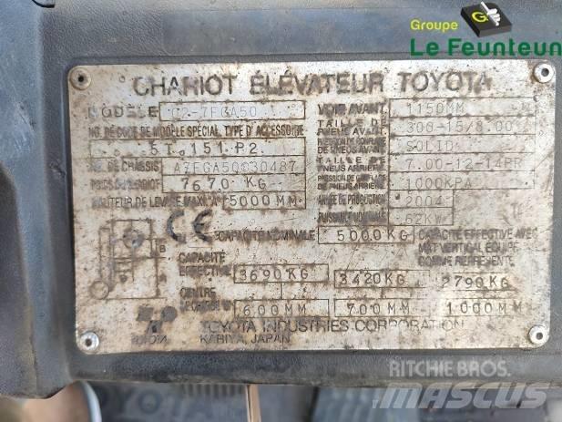 Toyota 02-7 FG A 50 LPG (dujiniai) krautuvai