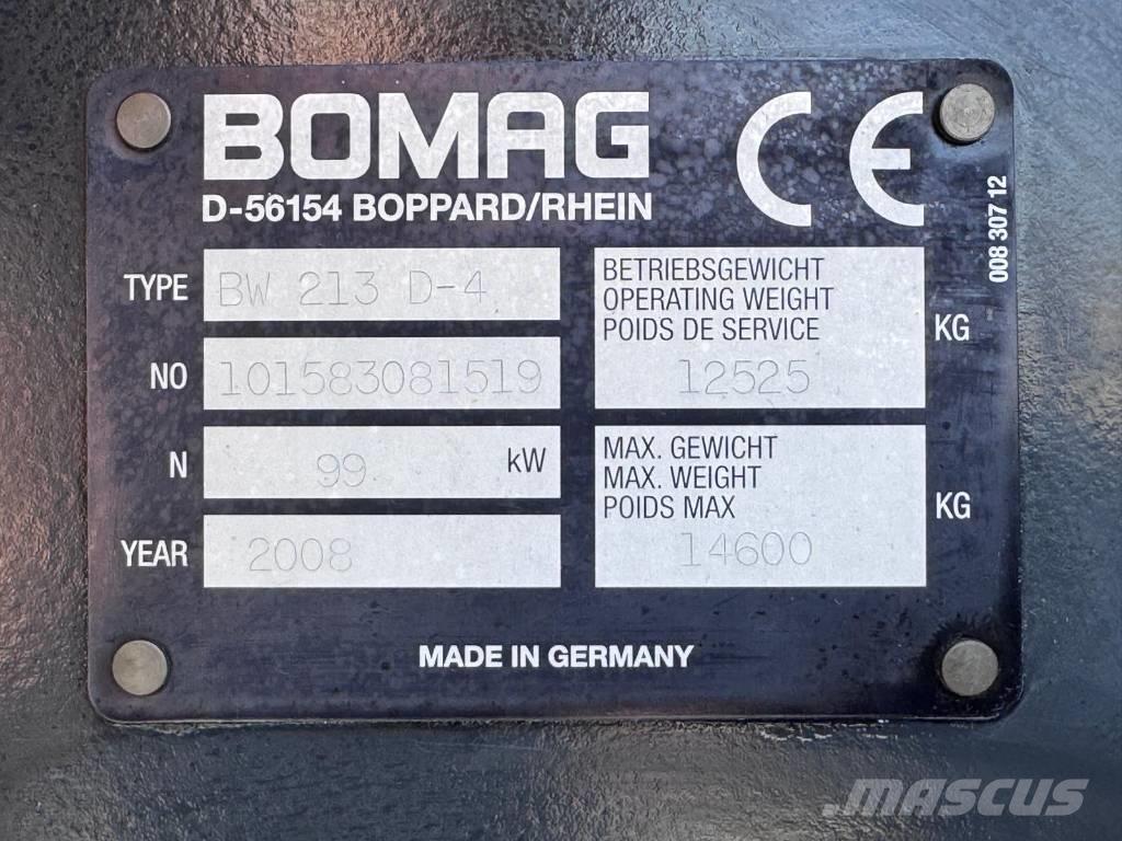 Bomag BW 213 D-4 Vieno būgno volai