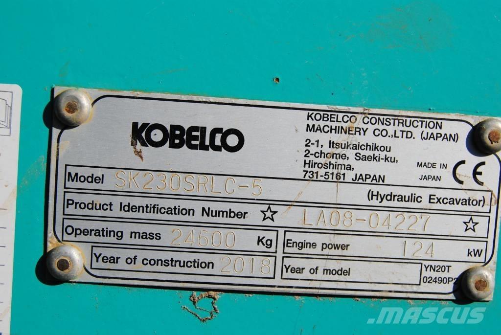 Kobelco SK230SRLC-5 Vikšriniai ekskavatoriai
