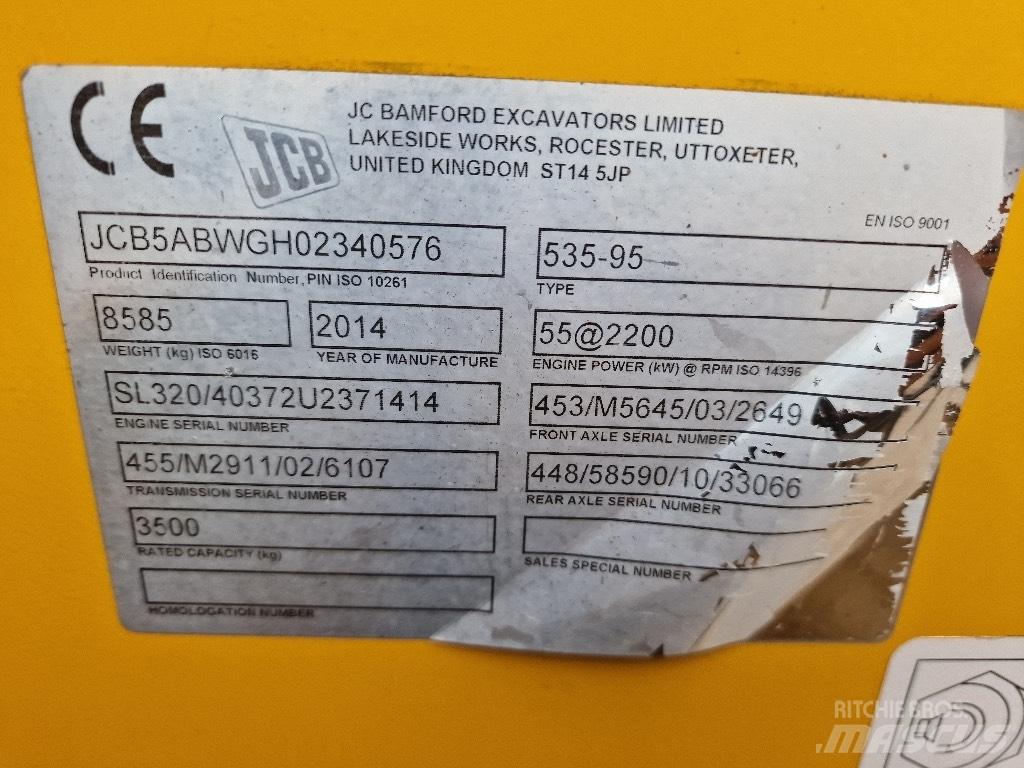 JCB 2014 JCB 535-95 Teleskopiniai krautuvai