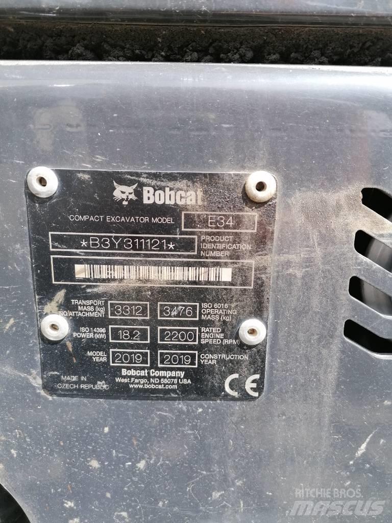 Bobcat E34 Mini ekskavatoriai < 7 t