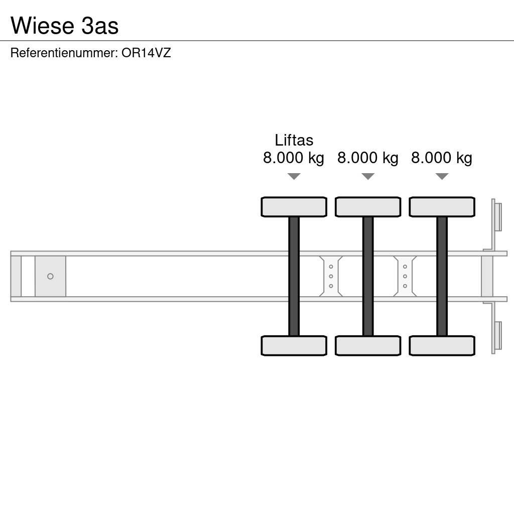 Wiese 3as Bortinių sunkvežimių priekabos su nuleidžiamais bortais