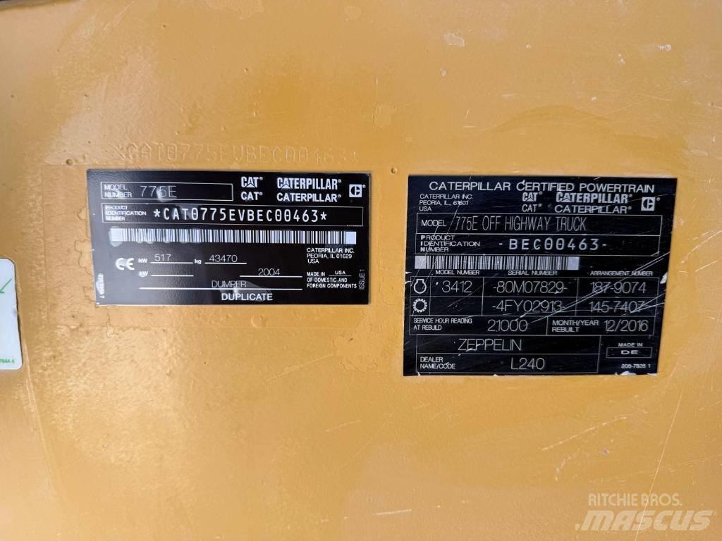 CAT 775 E Atliekų išvežimo technika