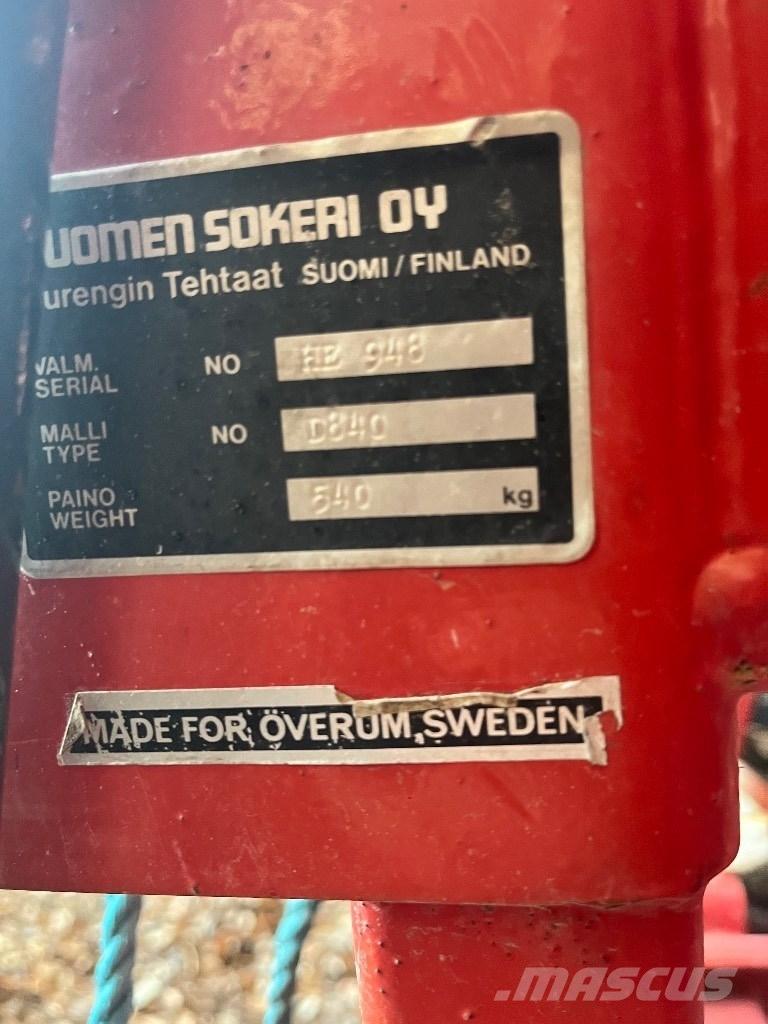 Överum D840 Sėjimo technika