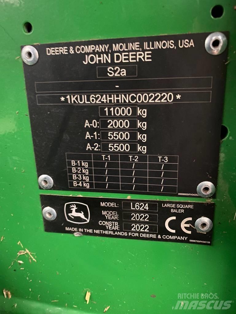 John Deere L624 Stačiakampių ryšulių presai