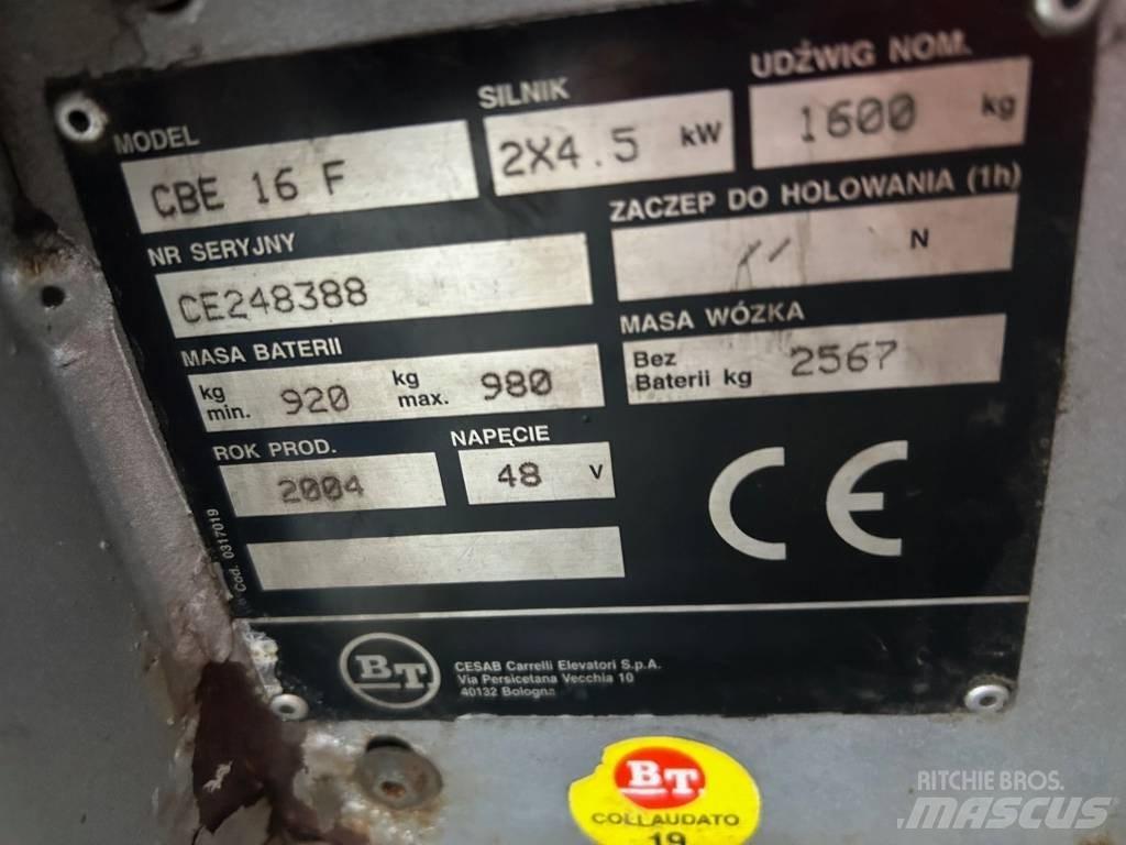 BT CBE 16 F Elektriniai šakiniai krautuvai