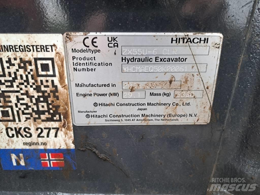 Hitachi ZX55US-6 CLR Mini ekskavatoriai < 7 t