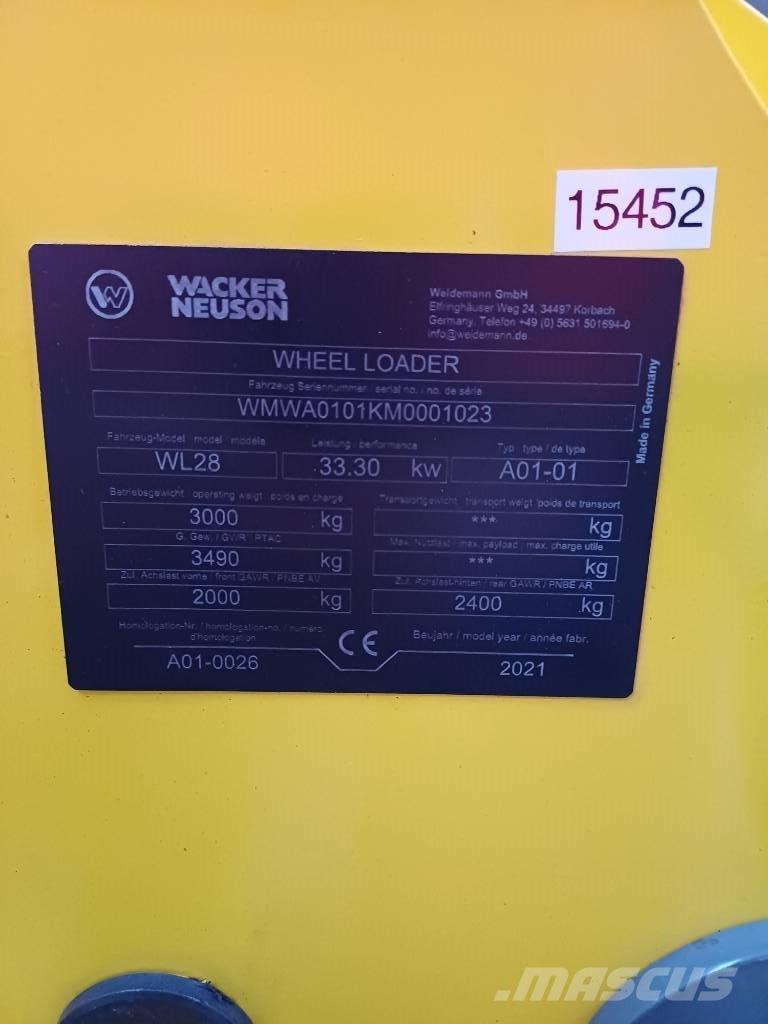 Wacker Neuson WL 28 Naudoti ratiniai krautuvai
