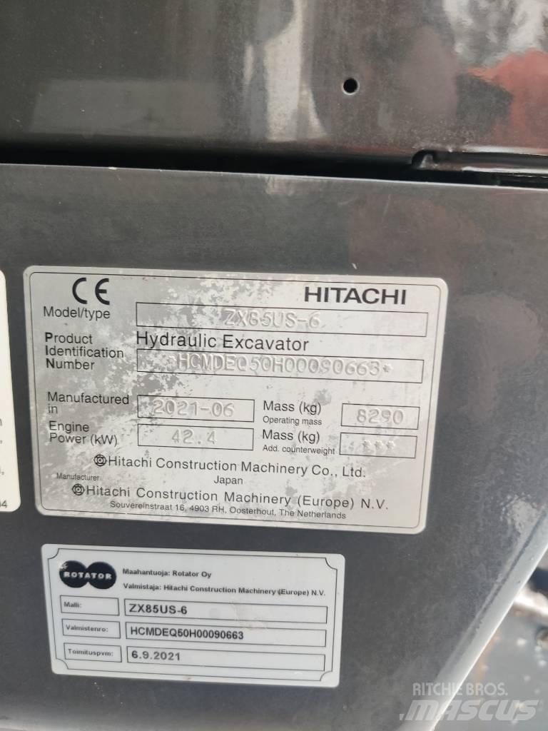 Hitachi ZX85US-6 Vidutinės galios ekskavatoriai 7-12 t