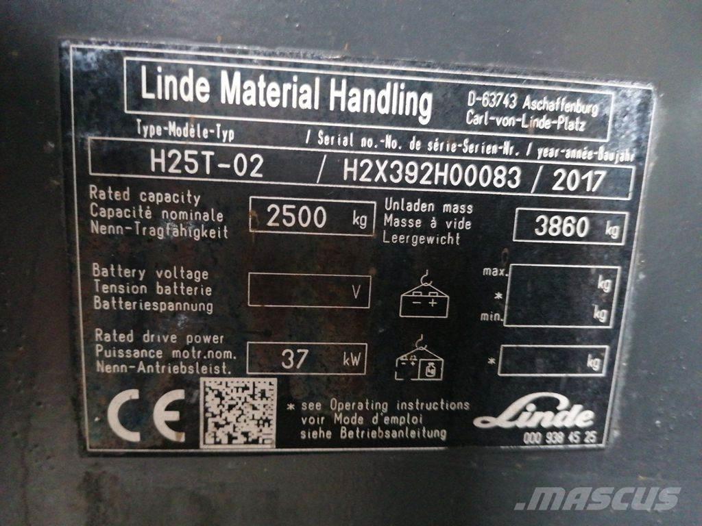 Linde H25T-01 LPG (dujiniai) krautuvai
