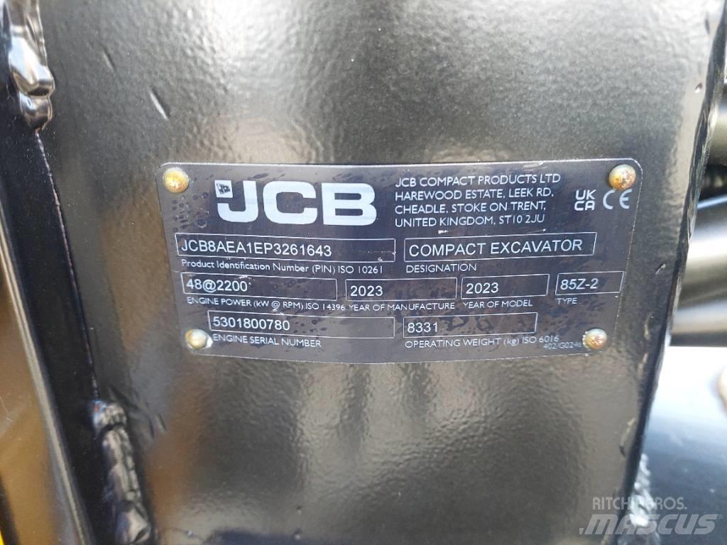 JCB 85 Z-2 Vidutinės galios ekskavatoriai 7-12 t