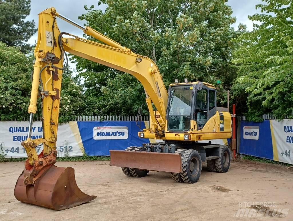 Komatsu PW 160-7 Ratiniai ekskavatoriai