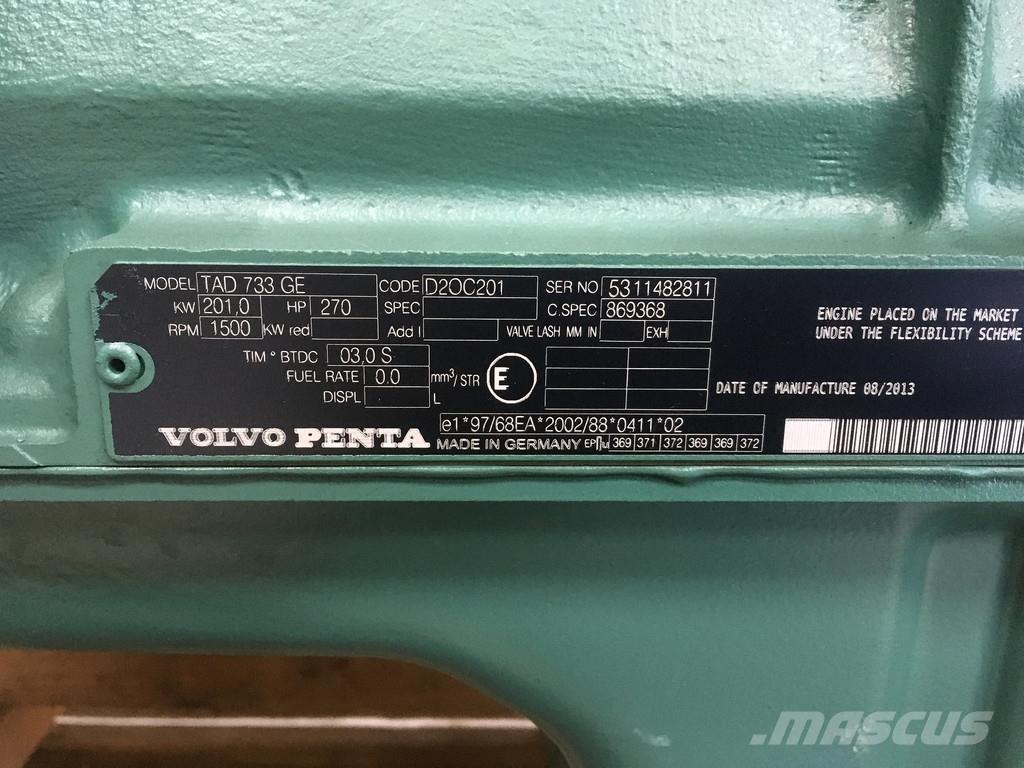 Volvo TAD733GE NEW Varikliai