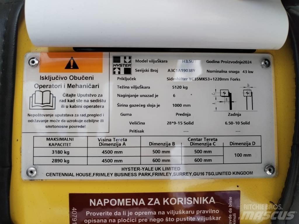 Hyster H 3.5UT Dyzeliniai krautuvai