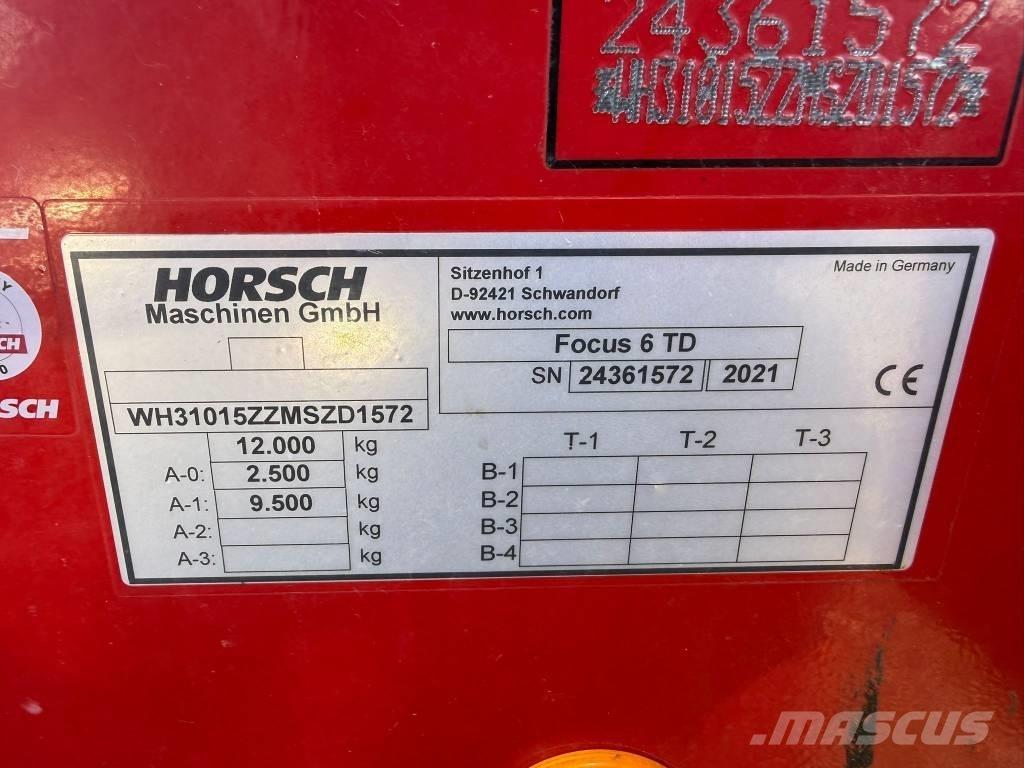 Horsch Focus 6 TD Sėjimo technika