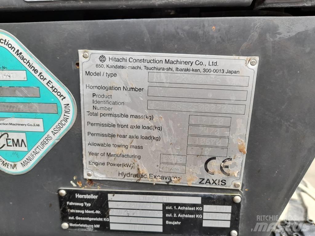 Hitachi ZX 140 W-6 Ratiniai ekskavatoriai