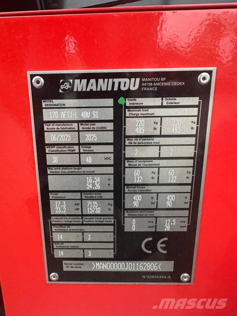 Manitou 170 AETJ Alkūniniai keltuvai