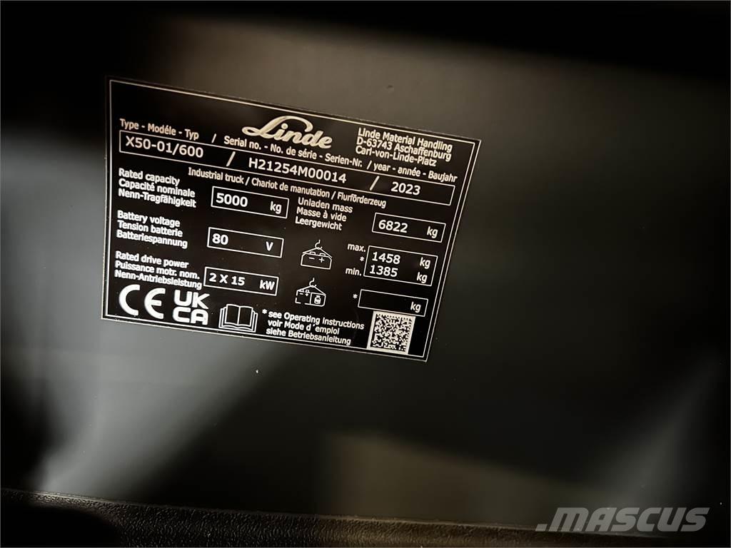Linde X50 Elektriniai šakiniai krautuvai