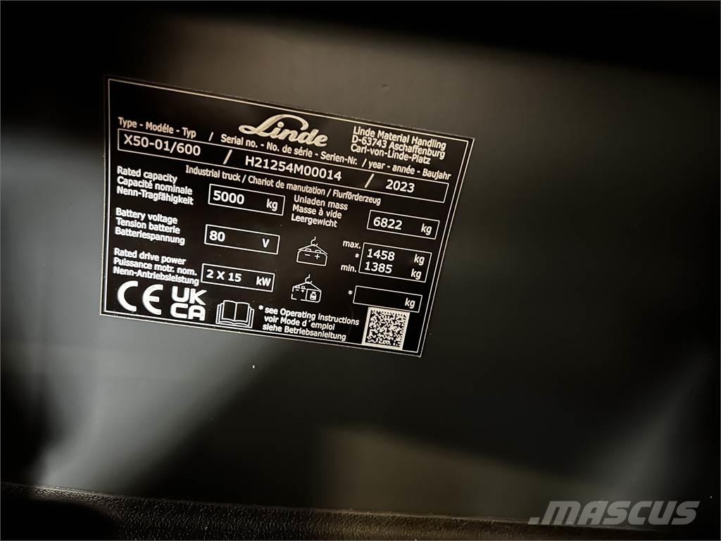 Linde X50 Elektriniai šakiniai krautuvai