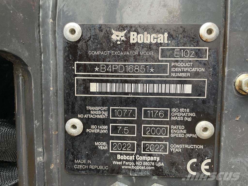 Bobcat E 10z Mini ekskavatoriai < 7 t