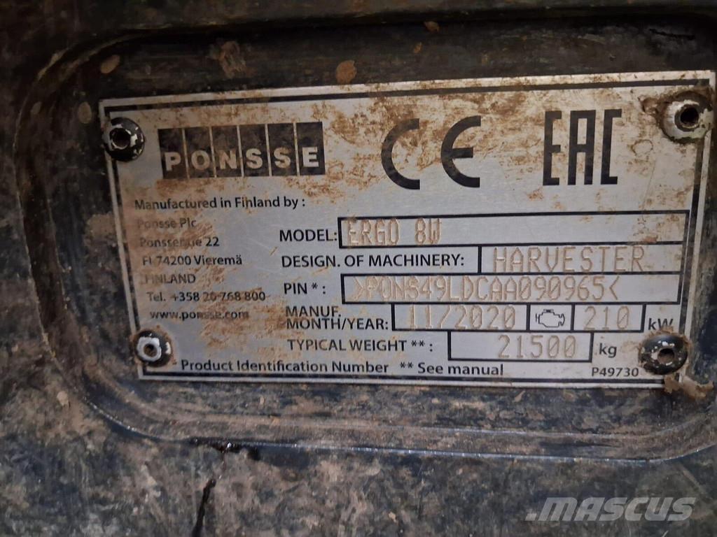 Ponsse Ergo 8W Miško technika (Harvesteriai)