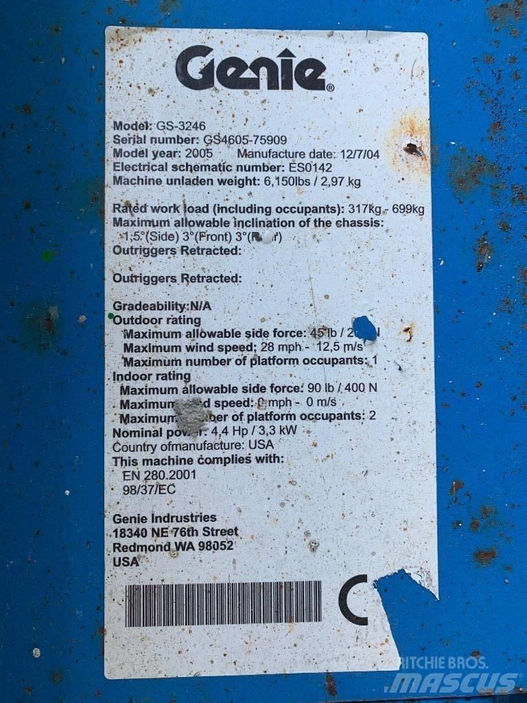 Genie GS 3246 Žirkliniai keltuvai