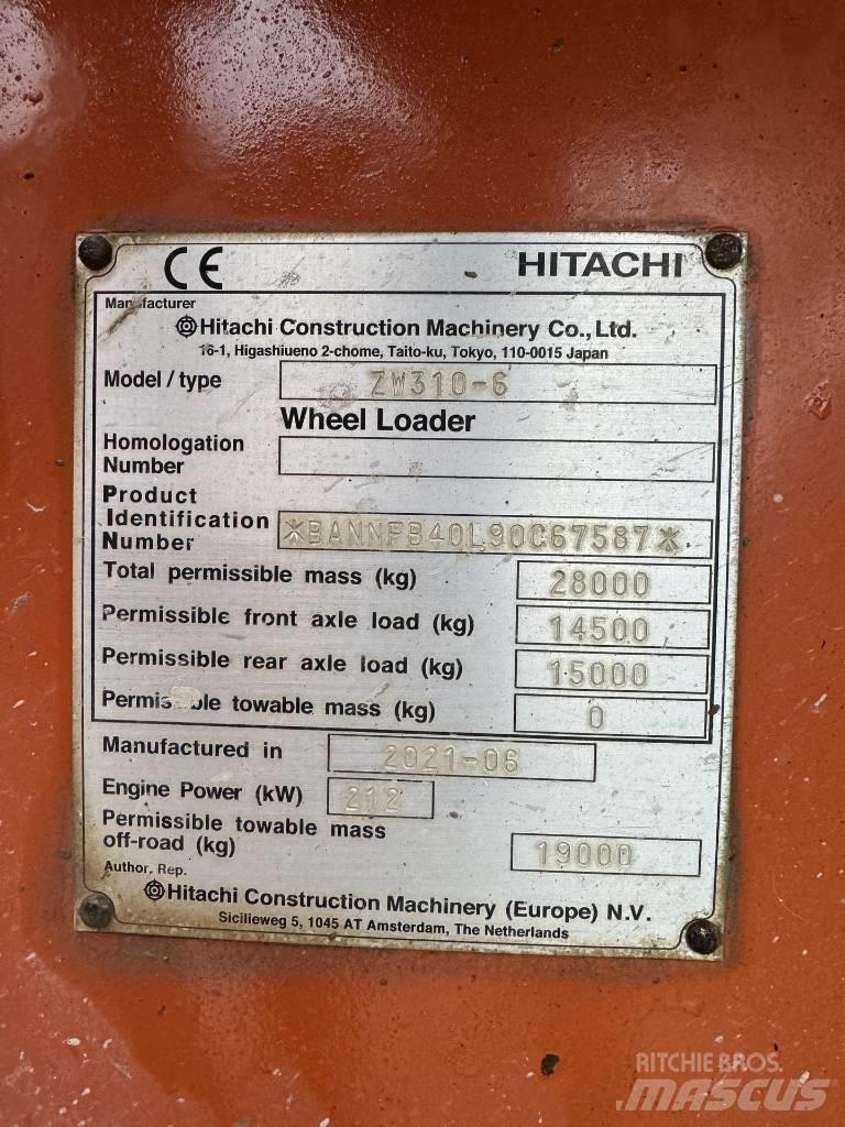 Hitachi ZW 310-6 Naudoti ratiniai krautuvai
