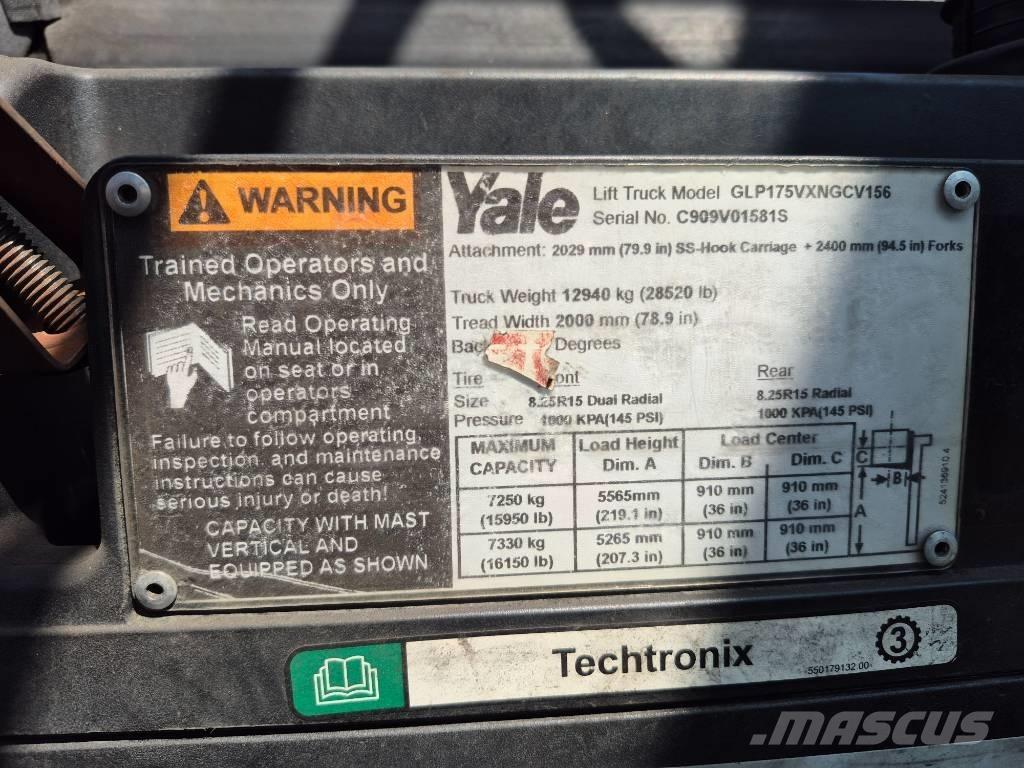 Yale GLP175VXNGCV156 Šakiniai krautuvai - Kita