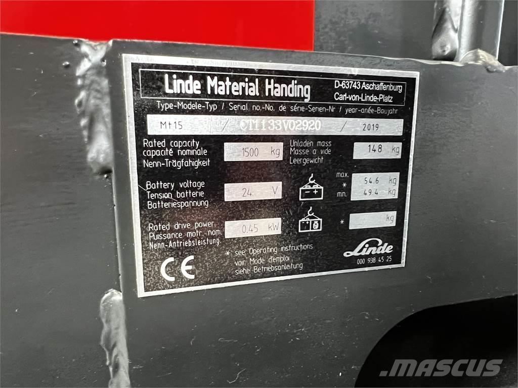 Linde MT15 Rankiniai vėžimėliai
