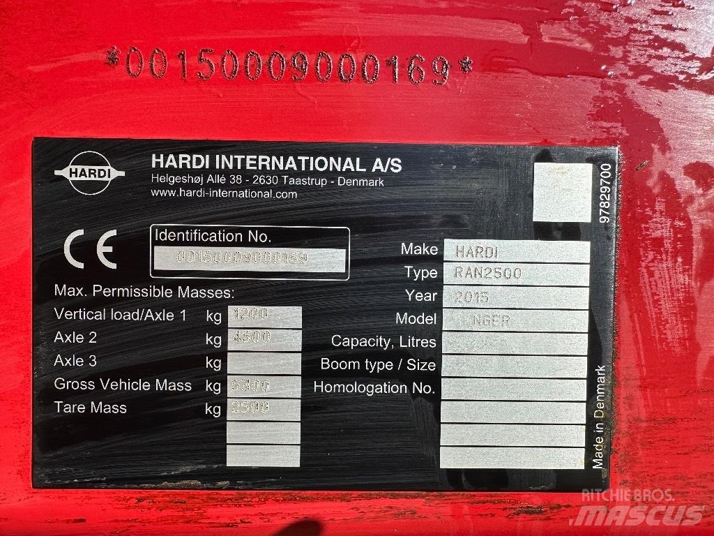 Hardi Ranger 2500 Prikabinami purkštuvai