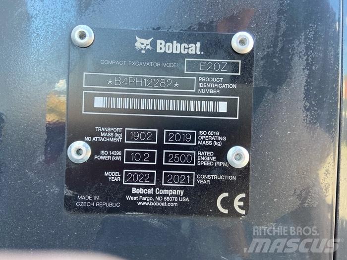 Bobcat E20z Mini ekskavatoriai < 7 t