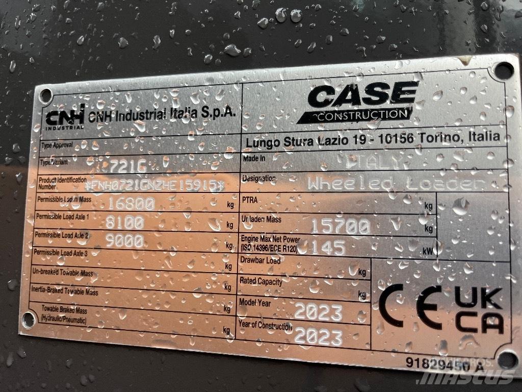 CASE 721 G Naudoti ratiniai krautuvai