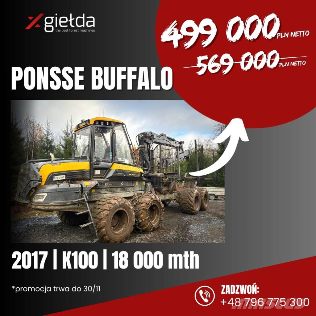 Ponsse Buffalo Naudoti miškovežiai (Forvarderiai)