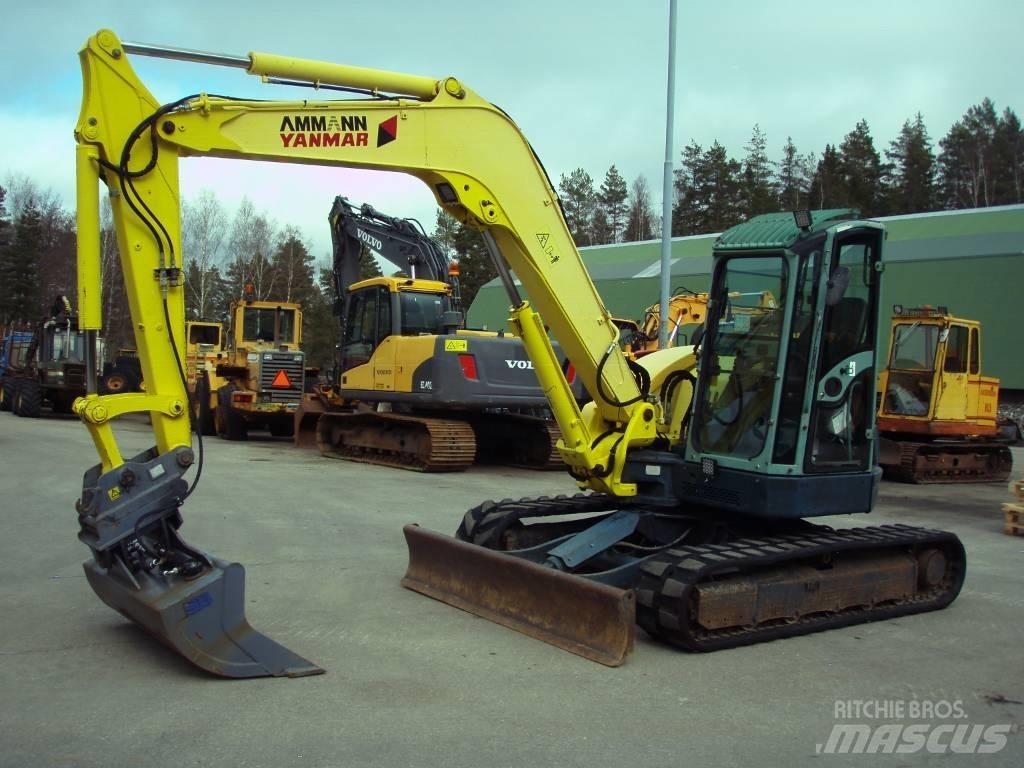 Yanmar Vio 75 Vidutinės galios ekskavatoriai 7-12 t